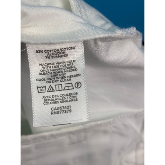 Ann Taylor Factory The Ankle Trouser Pant White With Black Piping Sz 14 NEW - Picture 6 of 6